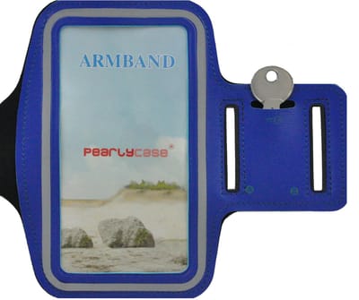 Pearlycase Geschikt voor iPhone 17 Pro Max - Hoesje - Sportband Hoesje - 17 Pro Max Sport Armband Case Hardloopband Blauw