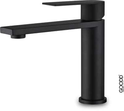 GOODD® Bourg - Wastafelkraan - Kraan - Mengkraan - Zwart - Rvs