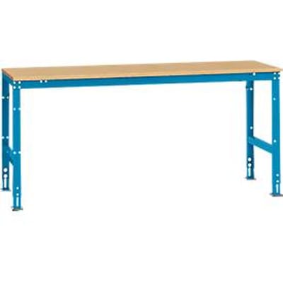 Manuflex basistafel UNIVERSAL Standaard, tafelblad multiplex, 2000 x 800, lichtblauw