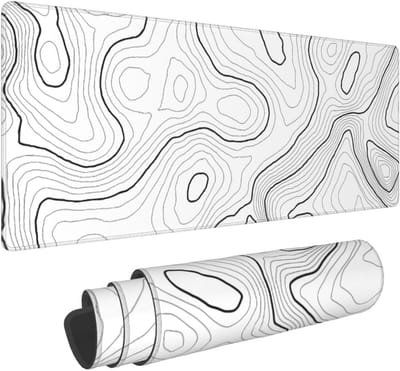 Bureauonderlegger XL - Grote muismat - Comfortabel werken - Antislip basis - 80x30 cm - Wit design