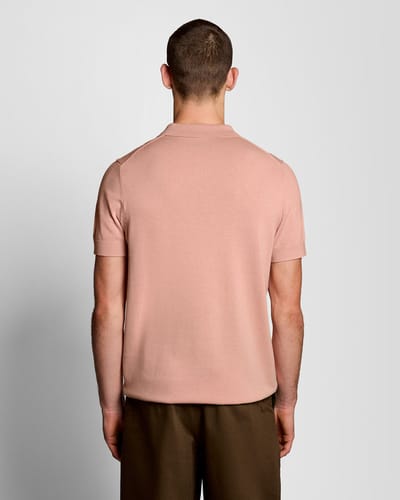 Lyle and Scott Poloshirt Knitted Grapefruit Roze - Maat XXL - Heren