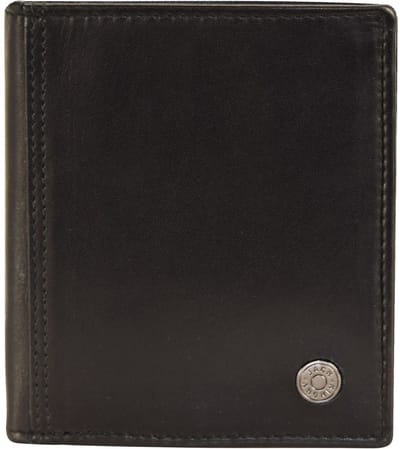 Jack Kinsky Hamburg 103 Mini Portemonnee Leer 9 cm - Jongens - Staand formaat - schwarz