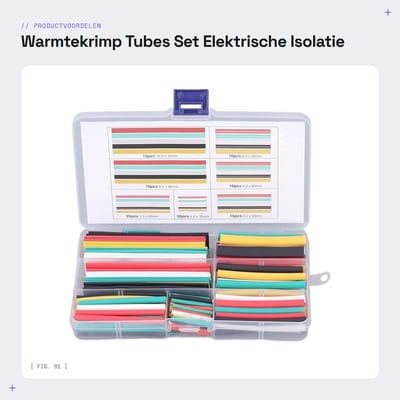 Dailygoods - Warmtekrimp Tubes Set - Elektrische Isolatie en Kabelbescherming - 140-delige Set - Hoogwaardige Kwaliteit - Ideaal voor Doe-Het-Zelf Pro...