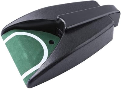 Golf Putting Mat - Oefen Cup - Golftraining Thuis - Automatische Bal Teruggave - 31 x 17 x 8 cm
