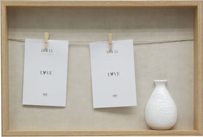 Deknudt Frames memobord S68UD3 E2 - naturel houtkleur - knijper+vaasje