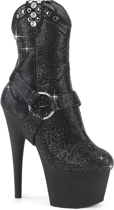 Pleaser - ADORE-1029RS Plateau Laarzen, Paaldans schoenen - US 5 - 35 Shoes - Zwart