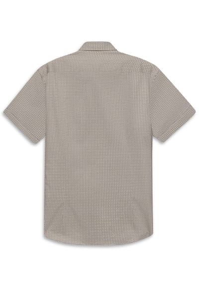 Bugatti Herren Korte mouwen shirt Modern Fit gestreept van katoen