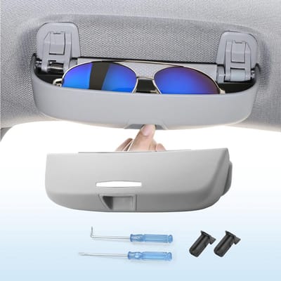 Auto brillenetui met clip universele opbergbox voor zonnebrillen en brillen