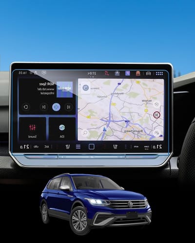 Gehard Glas Beschermfolie voor 12,9 inch Navigatie Display van VW Tiguan III MK3 en Tayron SUV, Krasbestendig en Anti-Vingerafdruk Accessoire voor Optimale Bescherming