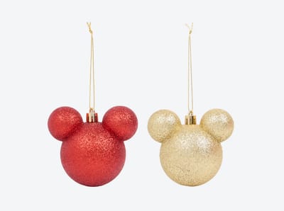 Disney Kerstballen – Set van 4 – Polymeer Kunststof Ornamenten Ø 7,5 cm – Disney Figuren