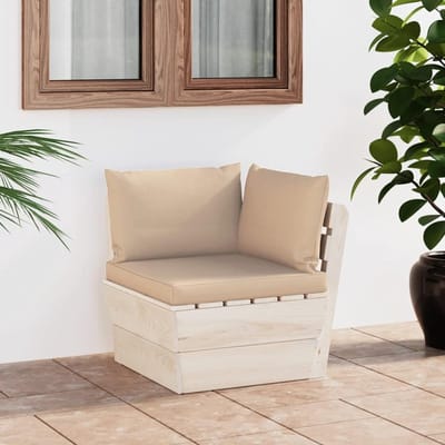 Tuinpallet Hoekbank - Loungebank Outdoor - Ontspannen Buiten - Modulair Ontwerp - Gerecycled Hout