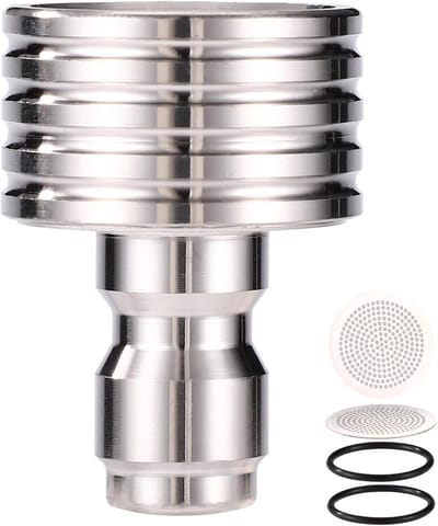 Set van Hogedrukspuit Doppen, RVS Spraykop met 1/4 Snelsluiting voor Tuin, Auto en Meubels - 3 Maten en Diverse Openingen