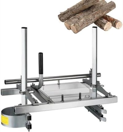 Kettingzaag Frees - Houtbewerking Gereedschap - Stammen Zagen - Verstelbare Snijgids - Tot 90 cm - Zilver