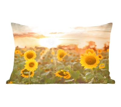 Sierkussens - Kussentjes Woonkamer - 50x30 cm - Zonnebloem - Zon - Bloemen