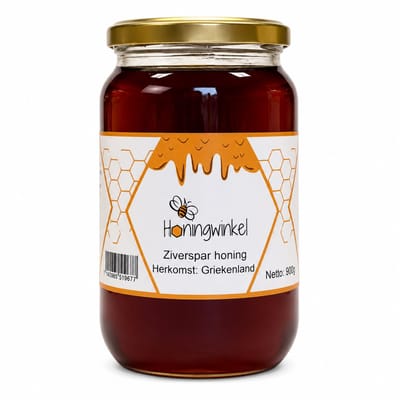 Zilverspar honing 900g Griekenland Honingwinkel (vloeibaar)