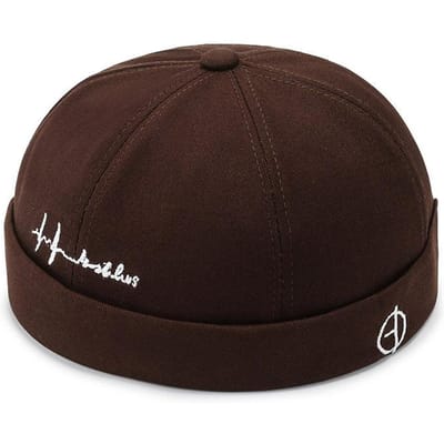 Heren Hoeden Docker Cap Hoeden Muts Zeemansmuts Werkersmuts Omgeslagen Rand Retro Randloze Hoed Met Verstelbare black
