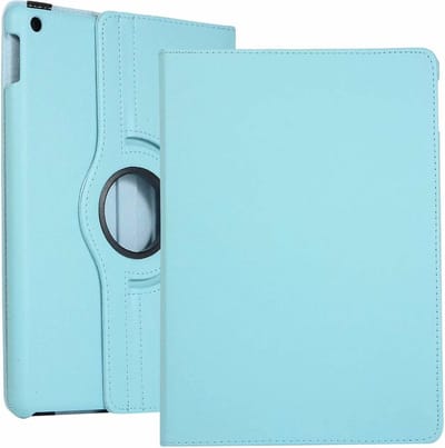Draaibaar Tablethoes met Standaard geschikt voor Apple iPad Air 1/2 | iPad 5/6 (2017/2018) | 9.7 | Tabletcase Bookcase met regelbare standen | Tablet Hoes Hoesje met 360 graden Rotatie - Turquoise