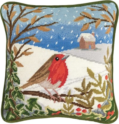 Bothy Threads Victoria Whitlam When Robins Appear Petit Point kussen borduren (pakket) TVW4