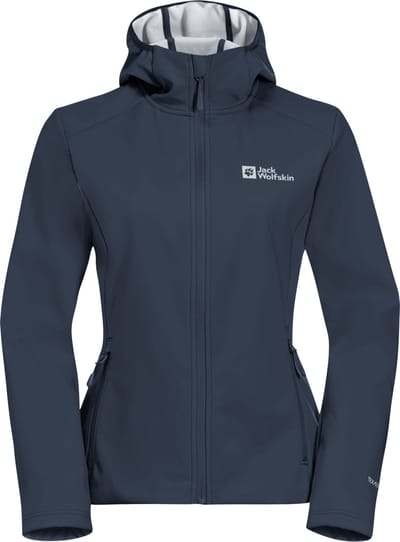 Jack Wolfskin BORNBERG HOODY W Dames Outdoorjas-midnight sky / grey