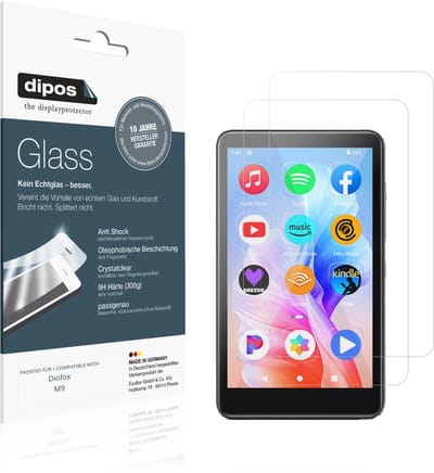 dipos – 2x Pantserfolie geschikt voor Diofox M9 | 9H Screenprotector