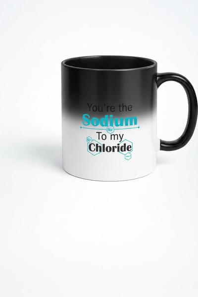 Magische Mok 'You're the Sodium to my Chloride' - Chemie Liefdesmok | Valentijnscadeau | Na Cl Cadeau