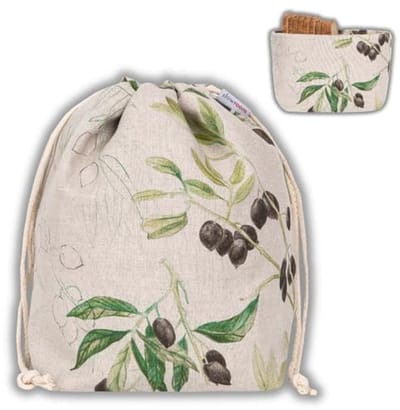 Broodzak 30 x 34 cm en broodmand 2-in-1 – Ademend en decoratief