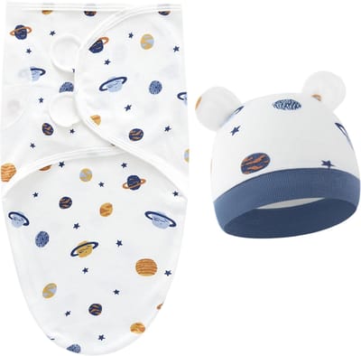 Baby-inbakerslaapzak – 0–3 maanden – Babyslaapzak – Inbakerdoek voor pasgeborenen & peuters – 100% biologisch katoen – Unisex – 2-pack