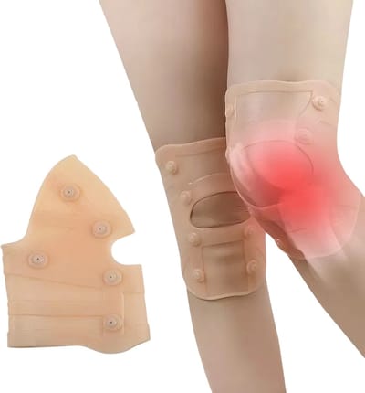 1 Stuk Kniebrace Knieband met Magnetische Therapie – Pijnverlichting, Knie Support, Patella Ondersteuning, Anti-Arthritis en Massage Pads