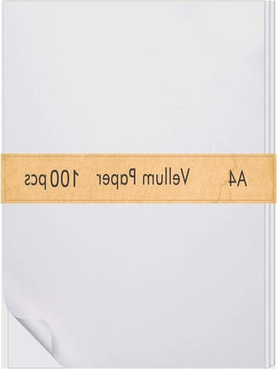 100 Vellen Vellum Papier 21,5 x 28 cm - Translucent Tekenpapier voor Schetsen, Overtrekken en Animatie
