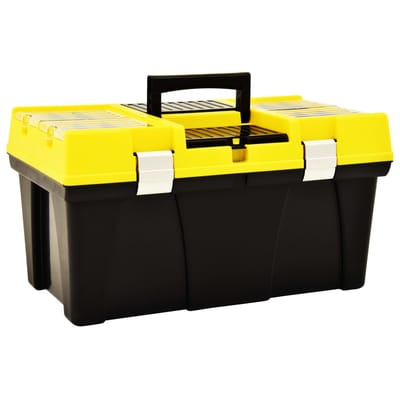 vidaXL - Gereedschapskist - 595x337x316 - mm - kunststof - geel