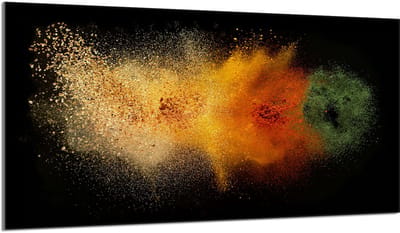 TMK ArtDeko Serie - Glazen Beschermplaat voor Fornuis - 90x52 cm - Specerijen