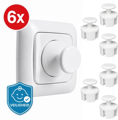 6 Stuks Stopcontact Beschermer – Stopcontact Afdekdop – Stopcontact Bescherming Kinderen – Schuko Stopcontact Afdekking Type C/F/K – Stofkap – Veiligheidsdop Wandcontactdoos – Herbruikbaar – Wit