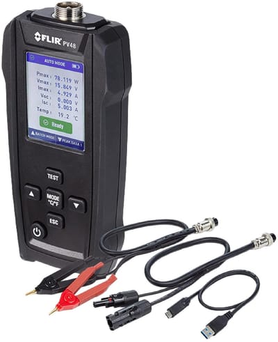 Zonnepaneel Tester - IV-curvetracer - Paneel Prestaties - Temperatuurmeting - 800W Per Paneel - Zwart