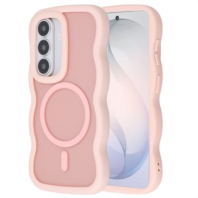 Selencia Wavy Case - Golvend Hoesje geschikt voor Samsung Galaxy S26 - Soft Pink