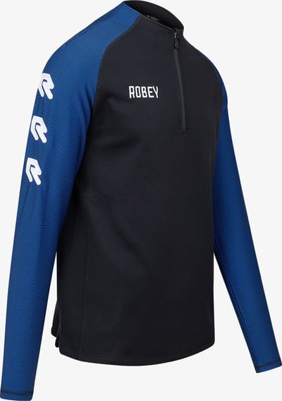 Robey Performance Ziptop Kinderen - Zwart / Royal | Maat: 128