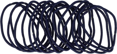 Haarsoires Haarelastieken Basic - Dun - Zonder Metaal - Blauw - Set van 18 - Eenvoudige Haar Elastieken voor Dagelijks Gebruik