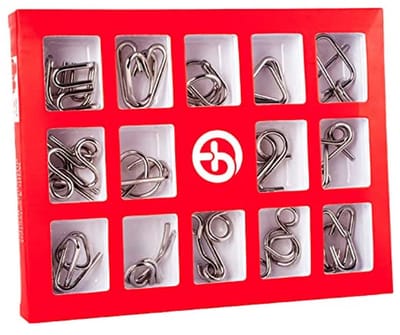 15 Stuks Metalen Puzzels Set - Klassieke Denkspel IQ Uitdaging voor Volwassenen en Kinderen