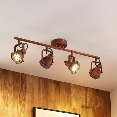 Lindby - buitenspot - 4lichts - Metaal - H: 17 cm - GU10 - roestbruin