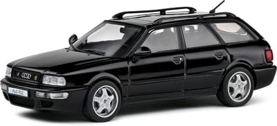 Schaalmodel Auto 1:43 Audi Avant RS2 Zwart - Detailgetrouwe Diecast Modelauto