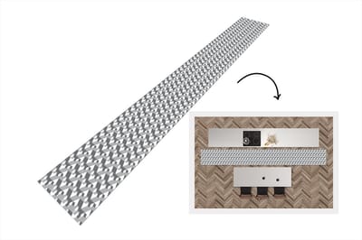 Keukenloper - Keukenmat - Patronen - Blokken - 3D - 400x50 cm - Keuken vloerkleed