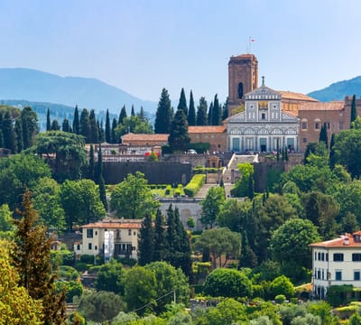 Basilica San Miniato al Monte in Florence - Fotobehang (in banen) - 250 x 260 cm