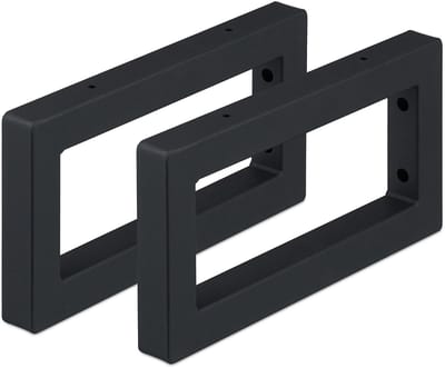 Plankdrager - set van 2 - 30 cm - voor planken en wastafels - staal - zwart