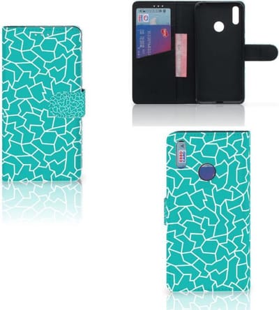 Huawei Y7 (2019) Hoesje Cracks Blue