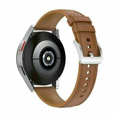 By Qubix - Luxe leren bandje - Lichtbruin - geschikt voor Huawei Watch 5 - 46mm