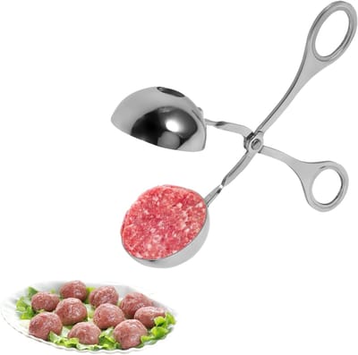 Gehaktbal Maker - Vleesbal Tang - Keuken Gereedschap - Roestvrij Staal - 18 x 8 x 4 cm - Zilver