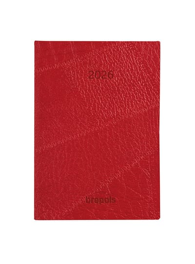 Brepols agenda 2026 - DELTA [0.834] - LUCCA - 1 week op 2 pagina's - Weekoverzicht - Rood - 8.1 x 12 cm