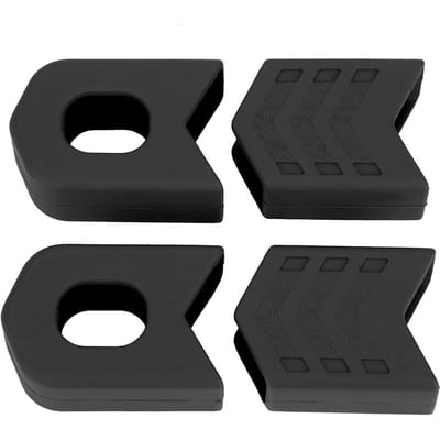 1 Paar Siliconen Fietskrukbeschermhoes Armbeschermer Fietsaccessoire (Zwart) black
