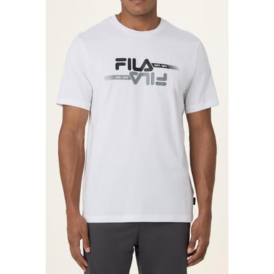 FILA Manta Regular Graphic T-shirt Bright White Größe: XS | Bedruckte T-Shirts Outlet | Herren | Weiß