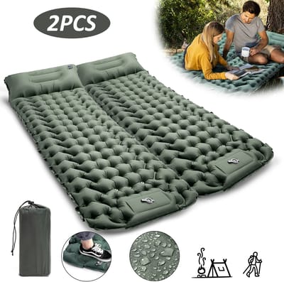 CALIYO Zelfopblazende Slaapmat – Comfortabele & Stevige Tweepersoons Slaapmat – Optimale Stabiliteit & Gewichtsverdeling – Lichtgewicht & Compact voor Kamperen & Outdoor