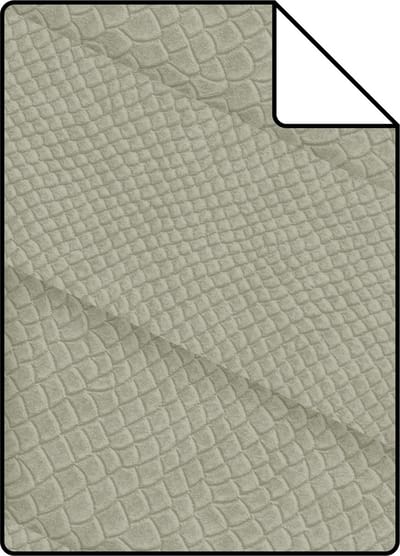Proefstaal Origin Wallcoverings behang tegelmotief met slangenprint beige - 26,5 x 21 cm - 347790-S